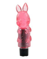 Mini vibrador com capa em formato de coelho